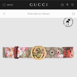 gucci floral belt